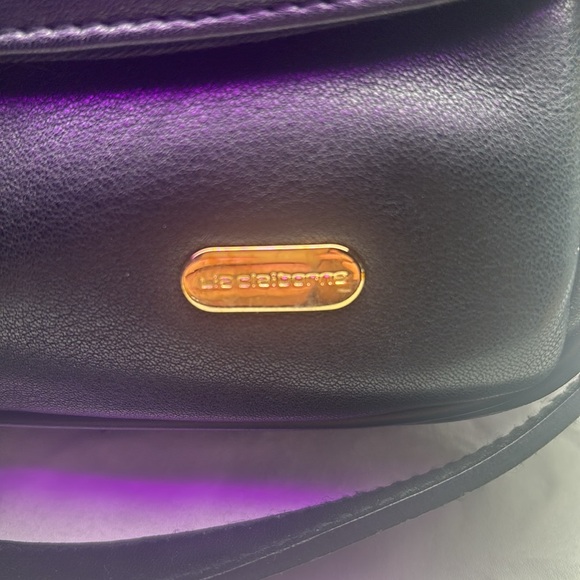 Liz Claiborne Black Leather Purse - Picture 2 of 8